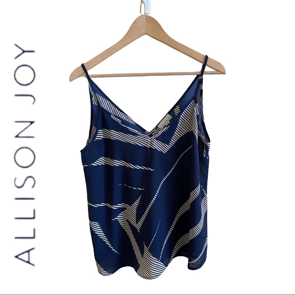 Allison Joy Blue and Cream Pattern Camisole
